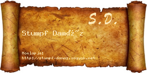 Stumpf Damáz névjegykártya
